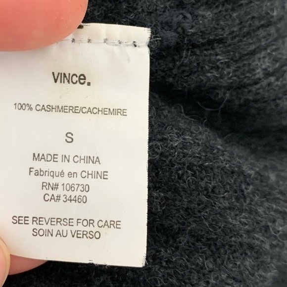 Vince 100% Cashmere Ribbed Pullover Cocoon Longline Sweater Women’s S Oversized - Picture 8 of 16